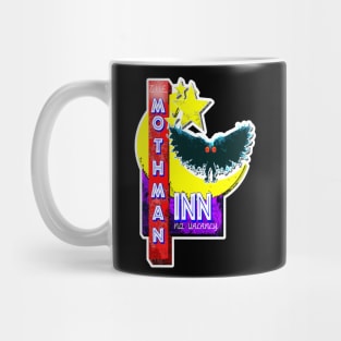 Mothman Inn West Virginia Wing Humanoid Moth Retro Vintage Hotel Spooky Vacation Mug